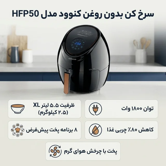 سرخ کن بدون روغن کنوود مدل HFP50 101516573